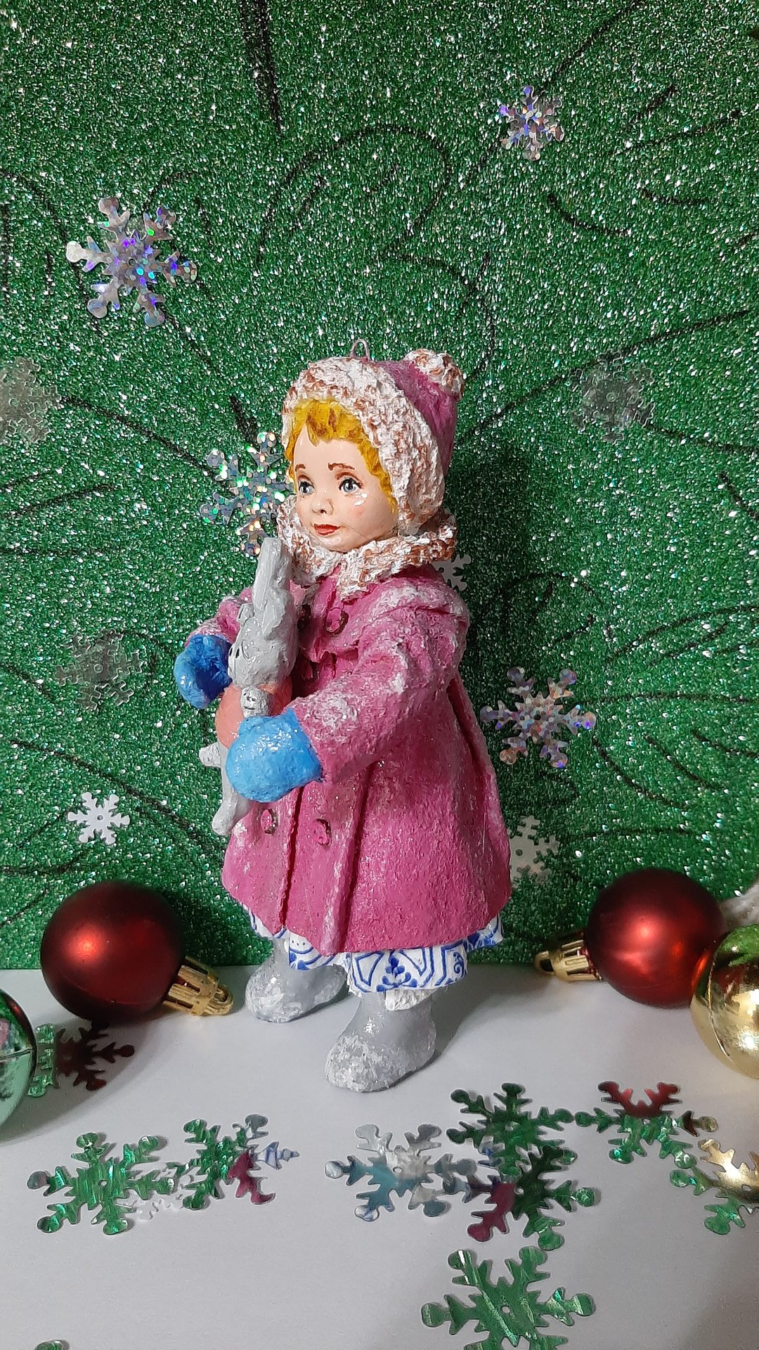 Ватная ёлочная игрушка