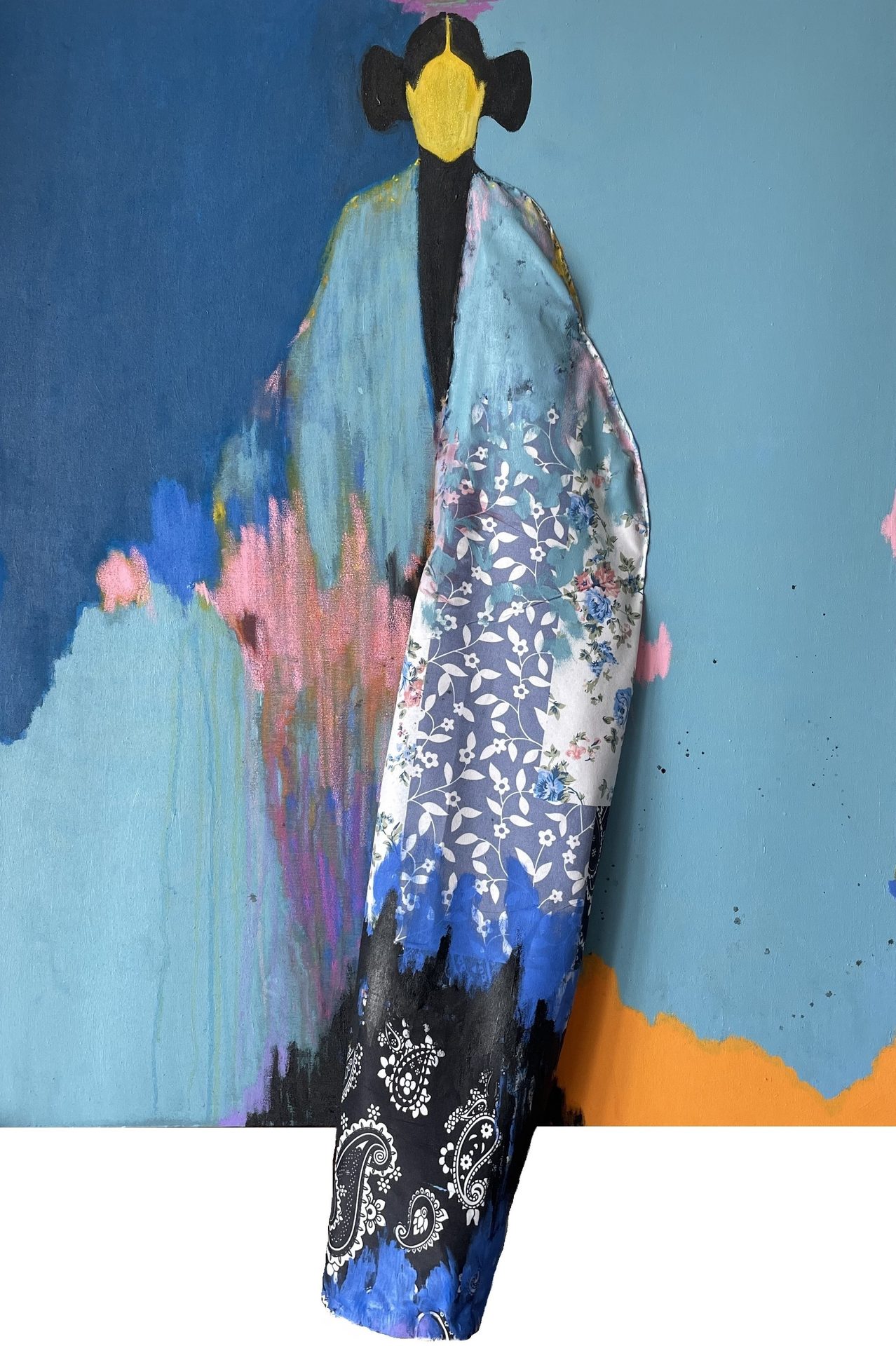 Alienation -Textile Figure in Blue