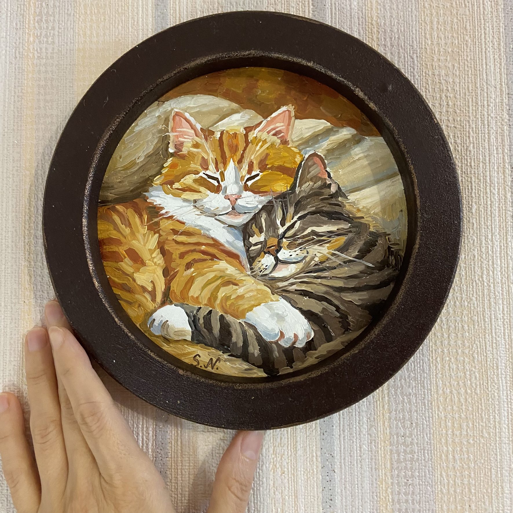 Картина миниатюра мишки и котики